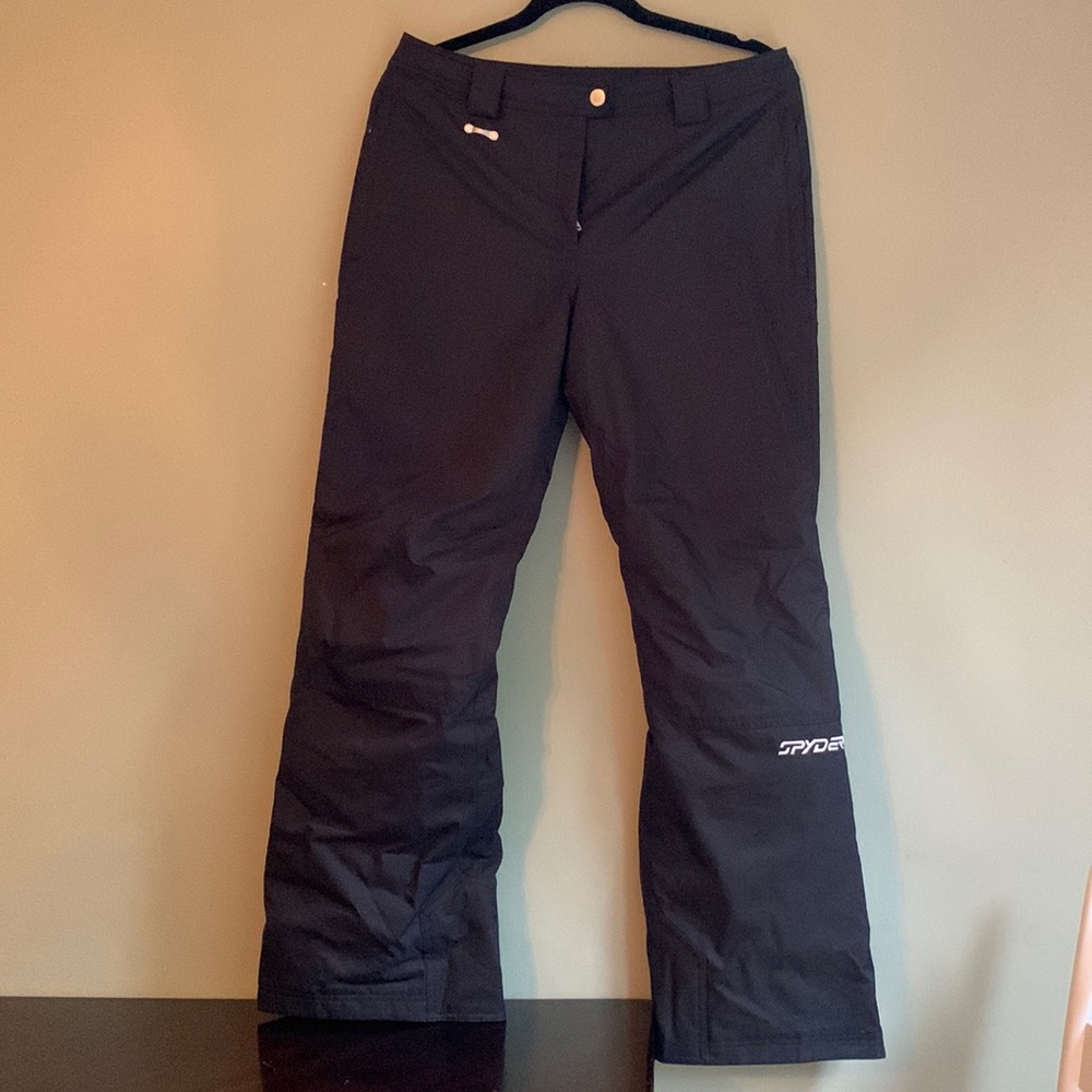 Spyder brand women’s black ski pants - size 10